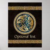 Celtic Wolf Knotwork Triad Poster (Voorkant)