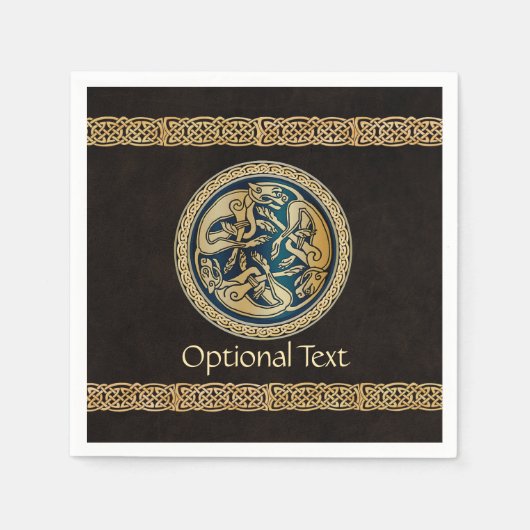 Celtic Wolf Knotwork Triad Servet (Voorkant)