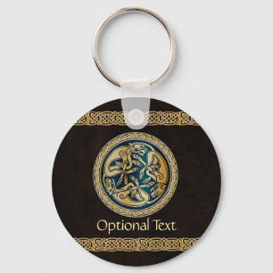 Celtic Wolf Knotwork Triad Sleutelhanger