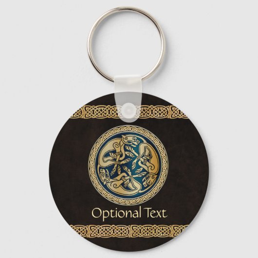 Celtic Wolf Knotwork Triad Sleutelhanger (Voorkant)