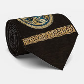 Celtic Wolf Knotwork Triad Stropdas (Opgerold)