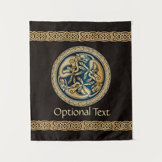 Celtic Wolf Knotwork Triad Wandkleed (Voorkant)