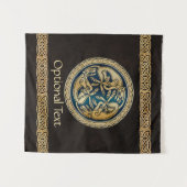 Celtic Wolf Knotwork Triad Wandkleed (Voorkant (horizontaal))