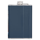 Celtic Wolf Moonlit Forest Heupfles (Achterkant)