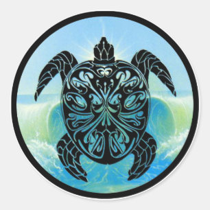 Celtic Zee Turtle Ronde Sticker
