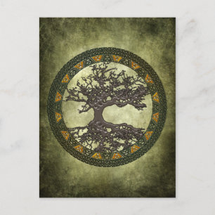 Celtische boom van het leven [Yggdrasil] Briefkaart