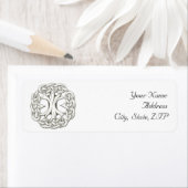 Celtische boom van leven etiket (Insitu)