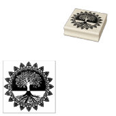 Celtische boom van leven 	rubberstempel (Gestempeld)
