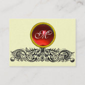 CELTISCHE DRAGONS MONOGRAM parelpapier Visitekaartje (Achterkant)