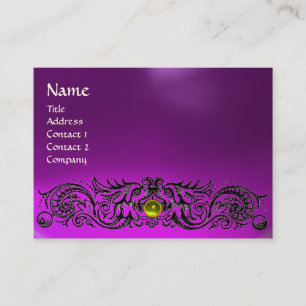 CELTISCHE DRAGONS MONOGRAM TOPAZ paarse amethist Visitekaartje