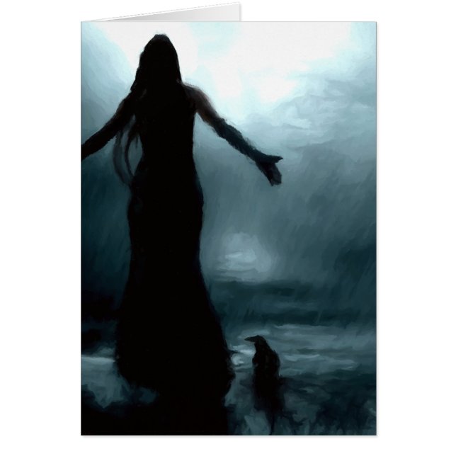 celtische godin morrigan kraaien regenwater (Voorkant)