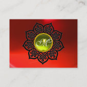 CELTISCHE STROOM GEMSTONE MONOGRAM Ruby Red Visitekaartje (Achterkant)
