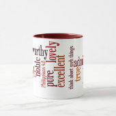 "Celui qui est" tasse : 4:8 de Philippiens (Centre)