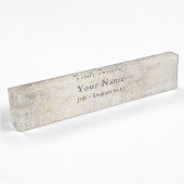 Cement effet pierre cadre Bureau Nom Plaque