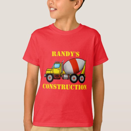 Cement Mixer Boys T-shirt (Voorkant)