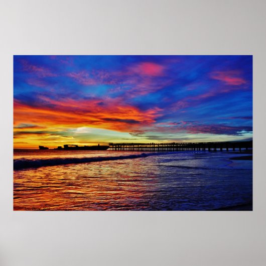 Cement Ship Sunset Poster (Voorkant)