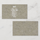 Cement Visitekaartje (Voorkant / Achterkant)