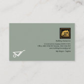 Cementeerbaksteen pleisterconstructie visitekaartje (Achterkant)