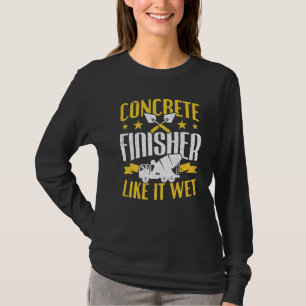 Cementwerker als natte betonafwerker t-shirt