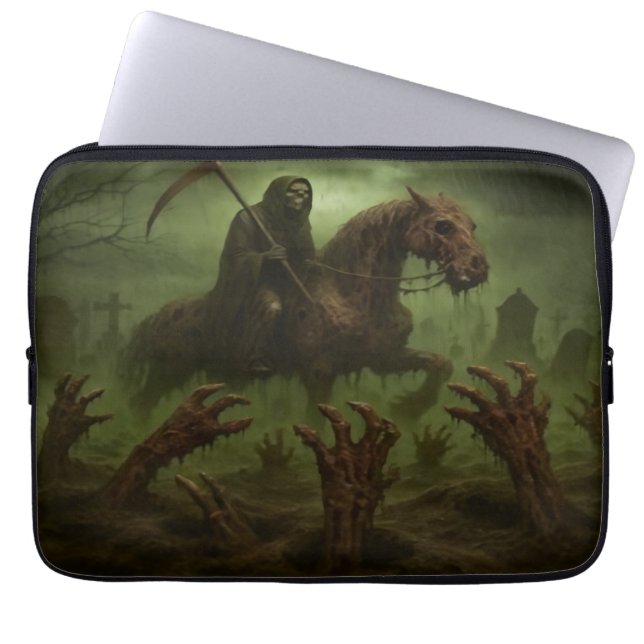 Cemetery Grim Laptop Sleeve (Voorkant)