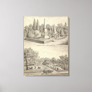 Cemetery lot Sacto, res Woodland Canvas Afdruk