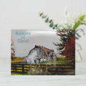 *~* Cemetery Spooky BEWARE of Ghost HALLOWEEN CARD (Staand voorkant)