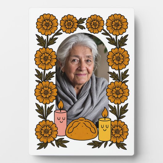 Cempasúchil Ofrenda Altar Día de Muertos Fotoplaat (voorkant)