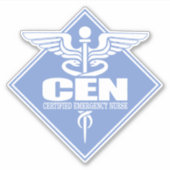 CEN (Certified Emergency Nurse) diamant Sticker (Voorkant)