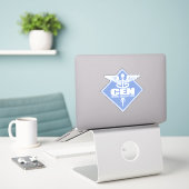 CEN (Certified Emergency Nurse) diamant Sticker (Laptop op bureau)