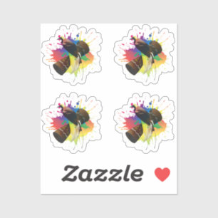 Cendrawasih De paradijsvogel kleurrijk Sticker