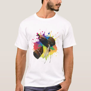 Cendrawasih De paradijsvogel kleurrijk T-shirt