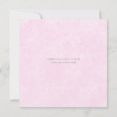 Cendrellon Carrosse Doré Invitation Rose Princesse (Dos)