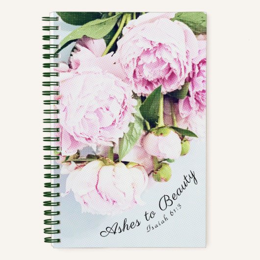Cendres à la beauté Isaïe 61:3 Peonies Journal Flo (Recto)