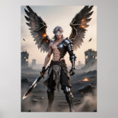 Cendres de grâce - Poster du Guerrier Angel Fallen (Devant)