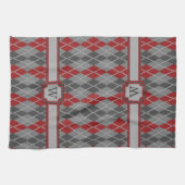 Cendres et Braises Torchons de cuisine Argyle (Horizontal)