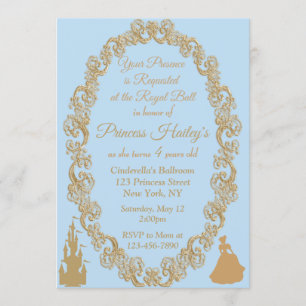Cendrillon Anniversaire Fête Invitation