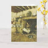 Cendrillon assis au milieu de la cendres Carte d'a (Fleur jaune)