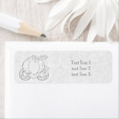 Cendrillon blanc & argent Étiquettes de adresse de (En situation)