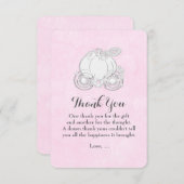 Cendrillon Carriage Carte de remerciements livre d (Devant / Derrière)