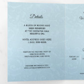 Cendrillon Élégant Bleu Programme de Mariage Tript (Intérieur en premier)