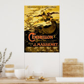 Cendrillon ~  Frans theater Adverteren. Poster (Keuken)