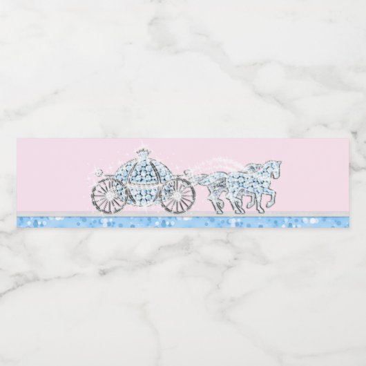 Cendrillon Princess Étiquettes de bouteille d'eau (Étiquettes simples)