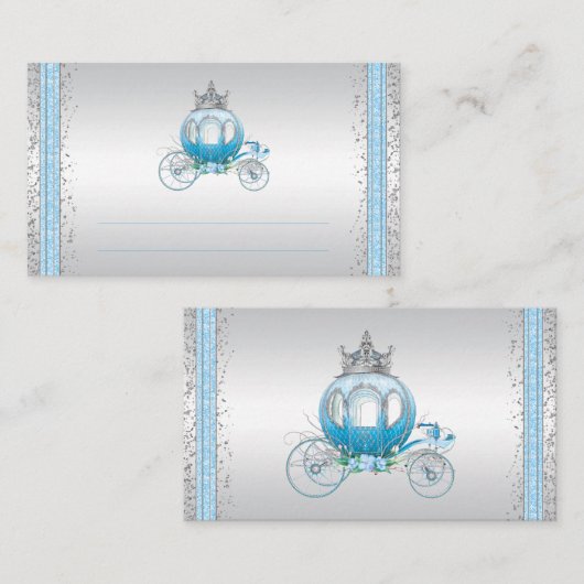 Cendrillon Princesse Cartes de siège de table de t (Devant / Derrière)