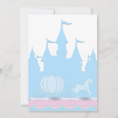 Cendrillon rose et bleu Invitation de fête d'anniv (Dos)
