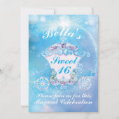 Cendrillon Sweet 16 Invitations de fête d'annivers (Devant)