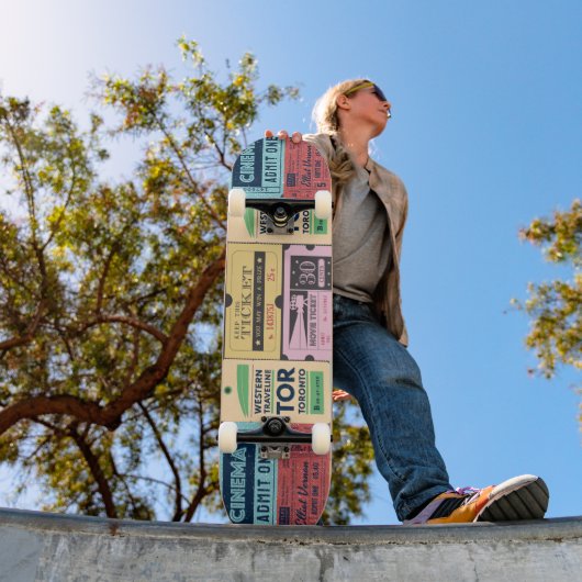 Cenima tickets 50s 60s 70s Classic  Skateboard (Buiten 1)