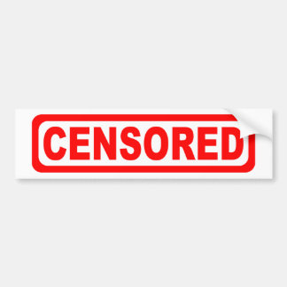 Censored Bumpersticker