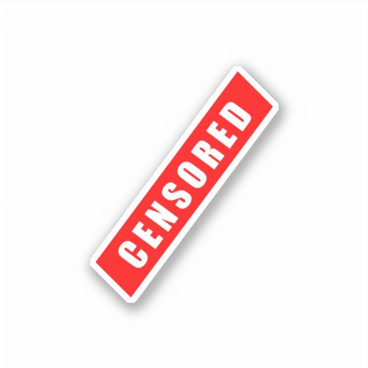 Censored, funny design sticker (Voorkant)