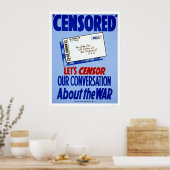 Censorgesprek WWII 1941 WPA Poster (Keuken)