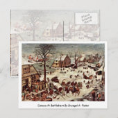 Census at Bethlehem by Bruegel A. Pieter Briefkaart (Voorkant / Achterkant)